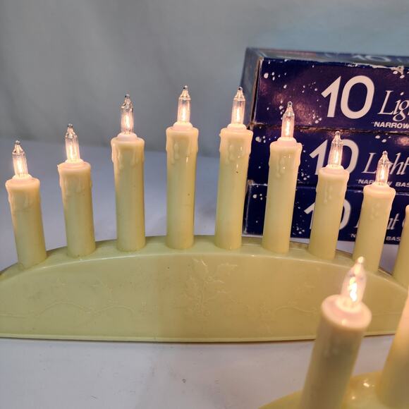 3 JOYBRITE Christmas Mini 10 Light Candoliers for Window Sills Original Boxes - Picture 3 of 8